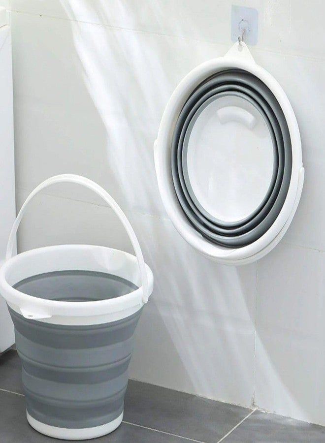 Estervig دلو مسح قابل للطي سعة 5 لترات من إسترفيج، مزود بمقبض، دلو ماء قابل للطي للاستخدام في الهواء الطلق، والتخييم، وغسيل السيارات، وأنشطة الحدائق الموفرة للمساحة، ودلو تنظيف منزلي. - Image 2